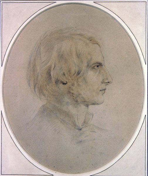 Retrato de um cavalheiro (lápis e lavagem no papel) de English School