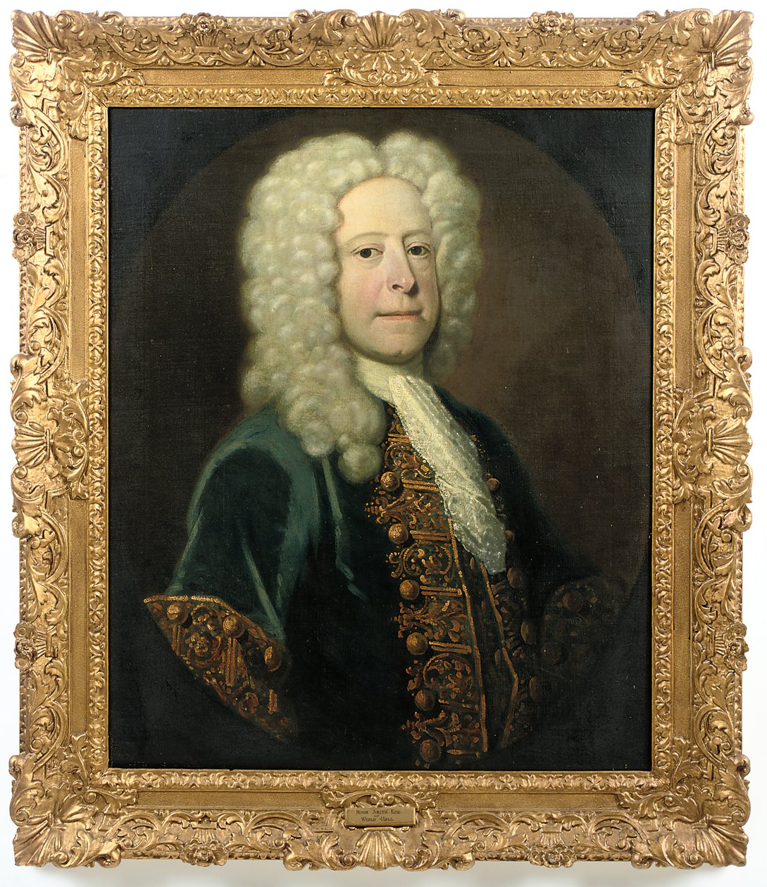 Retrato de um cavalheiro, tradicionalmente identificado como Hugh Smith de Weald Hall, Sherriff of Essex (óleo sobre tela) (par para 469083) de English School