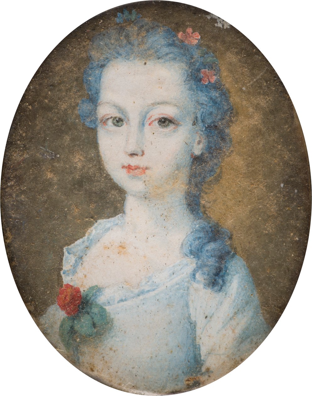 Retrato de uma senhora, possivelmente Margarida, Condessa de Cork (1710-1758), c.1705-58 (óleo sobre tela) de English School