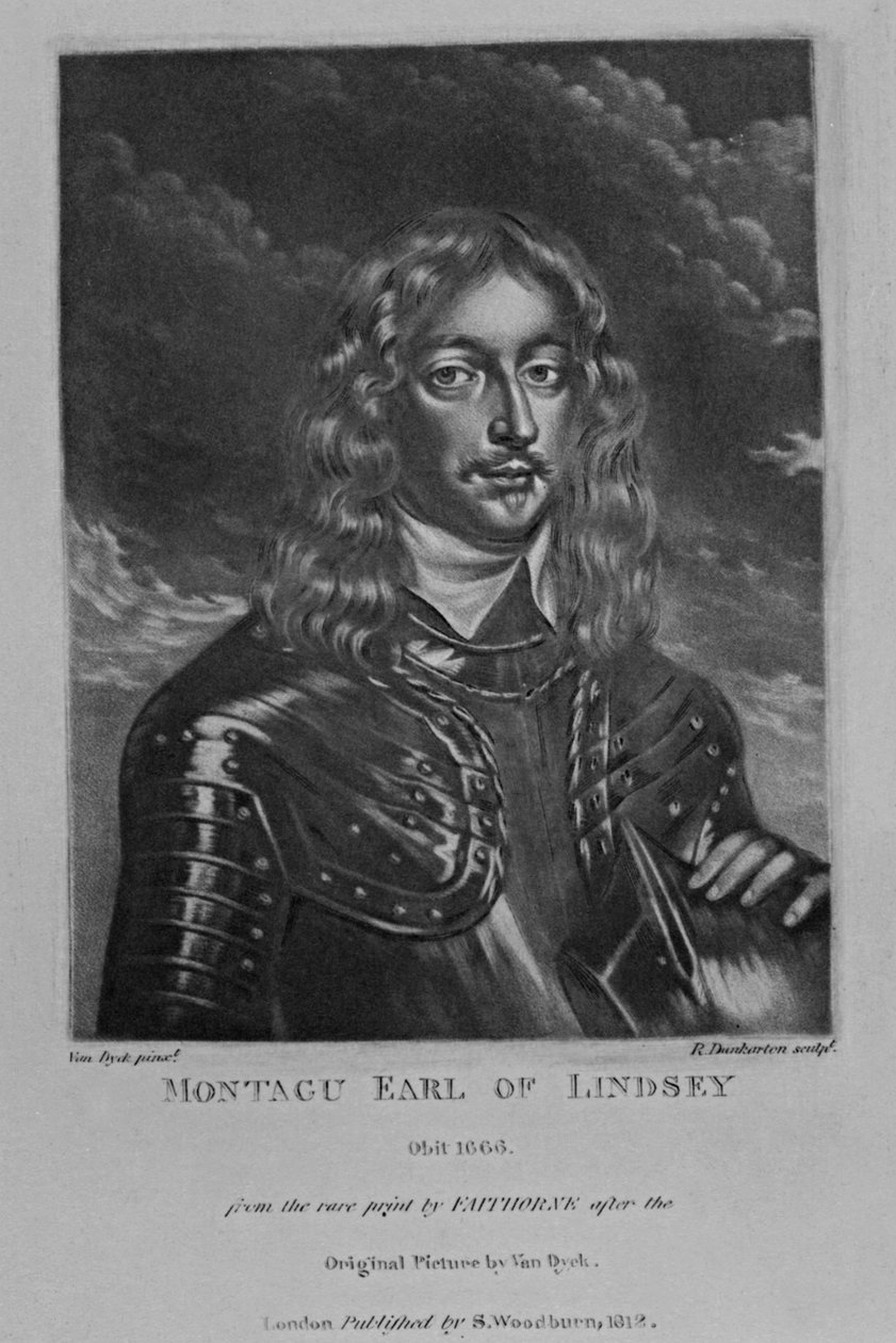 Retrato do 2º Conde de Lindsay, de &39;Personagens Ilustres na História Britânica&39;, de Richard Earlom e Charles Turner, 1815 de English School