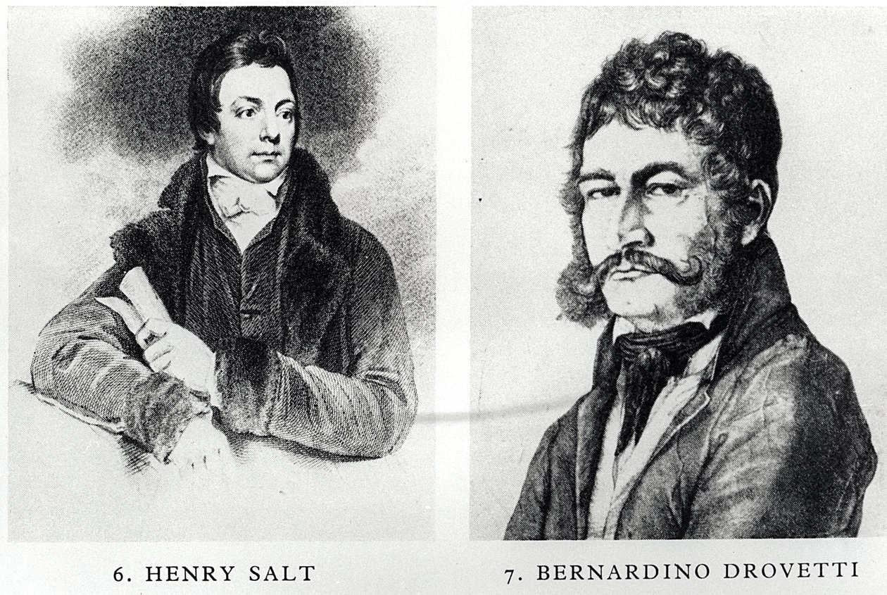 Retratos de Henry Salt (1780-1827) e Bernardino Drovetti (1776-1852) de English School