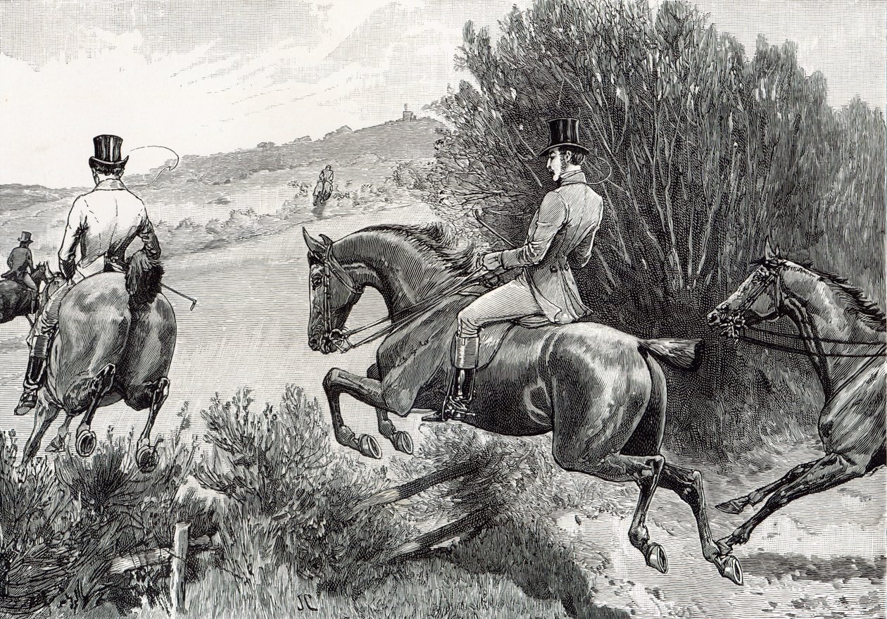 Príncipe Albert caça perto do Castelo de Belvoir de English School