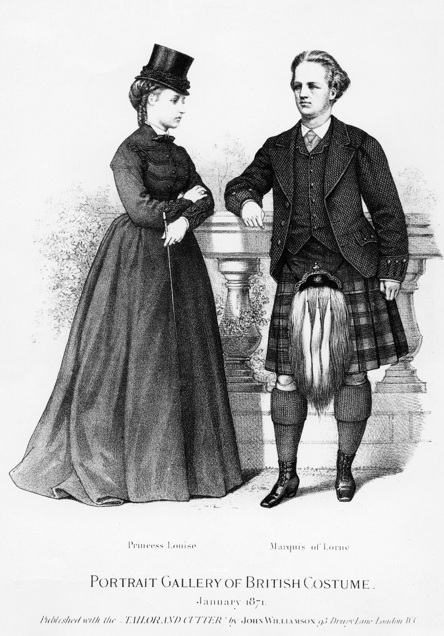 Princesa Louise e o Marquês de Lorne, 1871 de English School