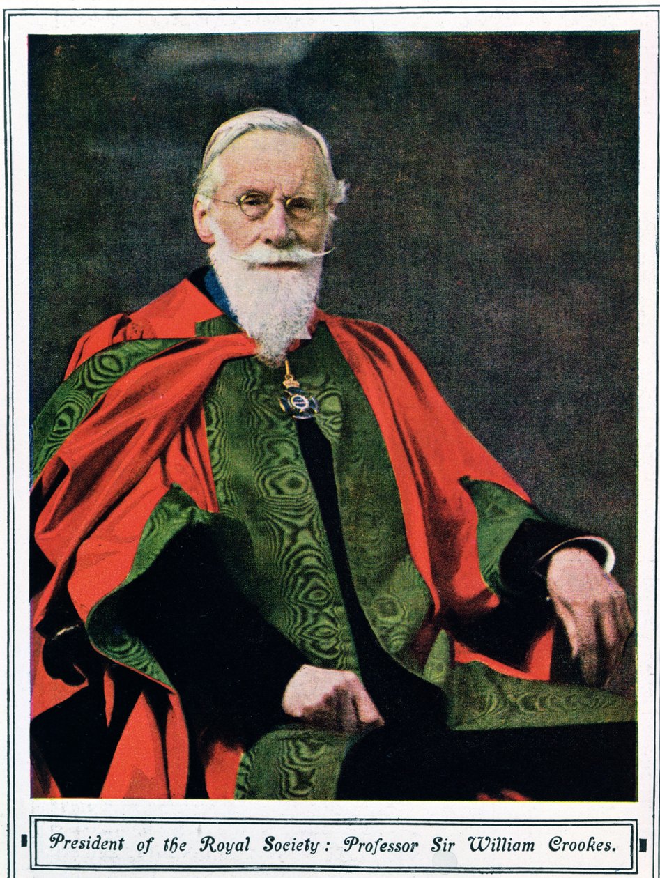 Professor Sir William Crookes (1832-1919) da Illustrated London News, maio de 1914 de English School