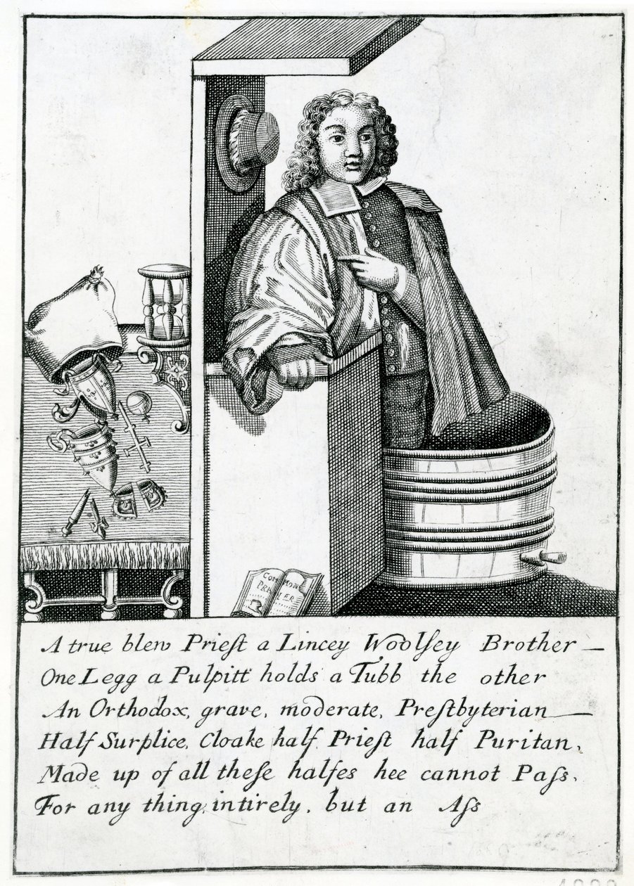 Púlpito Sátira, 1689 de English School