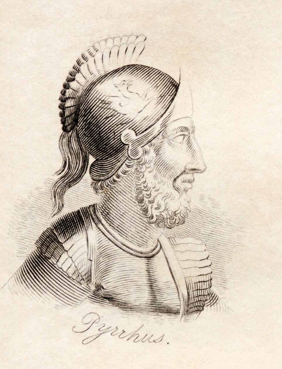 Pyrrhus, do "Dicionário Histórico de Crabb", publicado em 1825 de English School