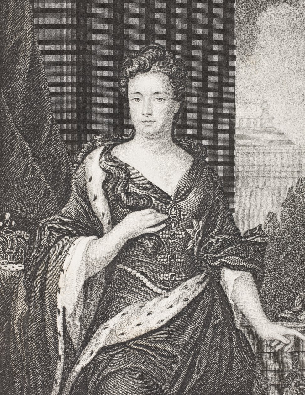 Rainha Anne, da &39;Galeria de Retratos Históricos&39;, publicada em 1880 de English School