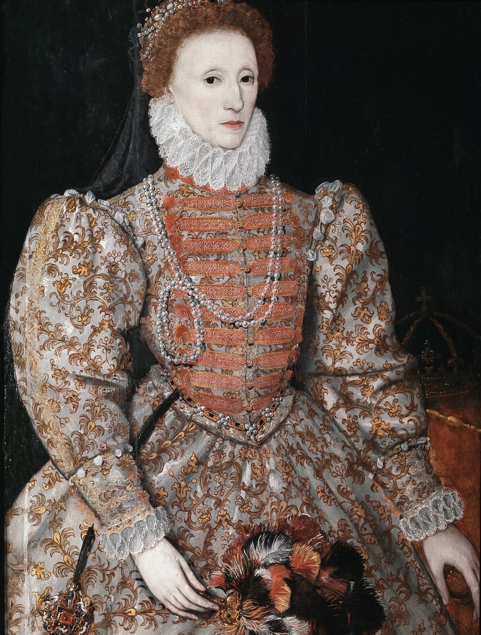 Rainha Elizabeth I, c.1575 (óleo sobre painel) de English School