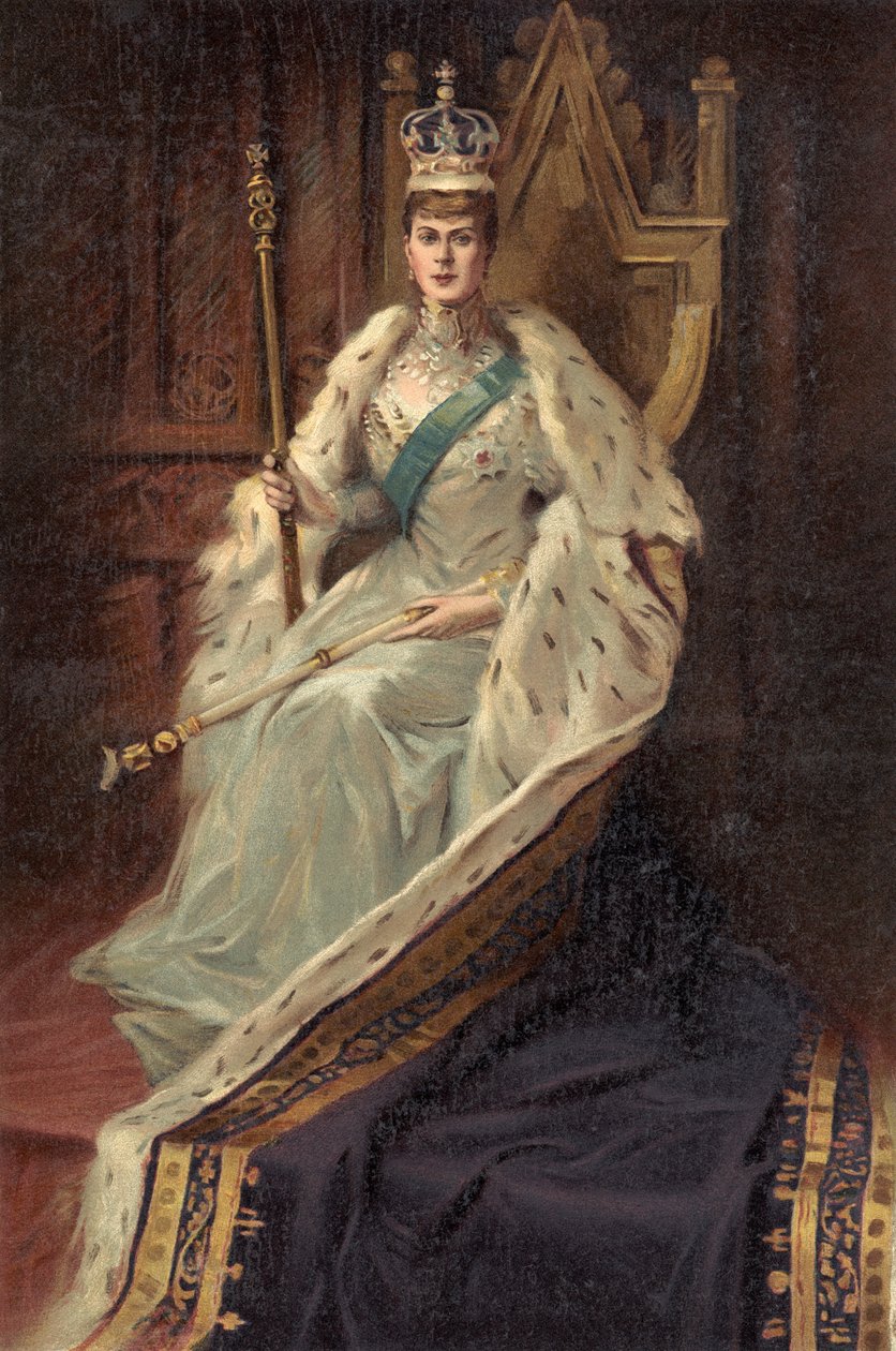 Rainha Maria, consorte do Rei Jorge V, de "The Illustrated London News" (gravura) de English School