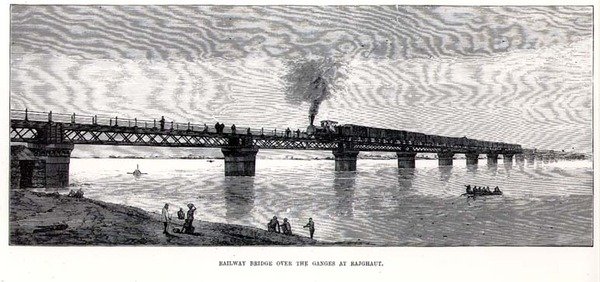 Ponte Ferroviária sobre o Ganges em Rajghaut de English School