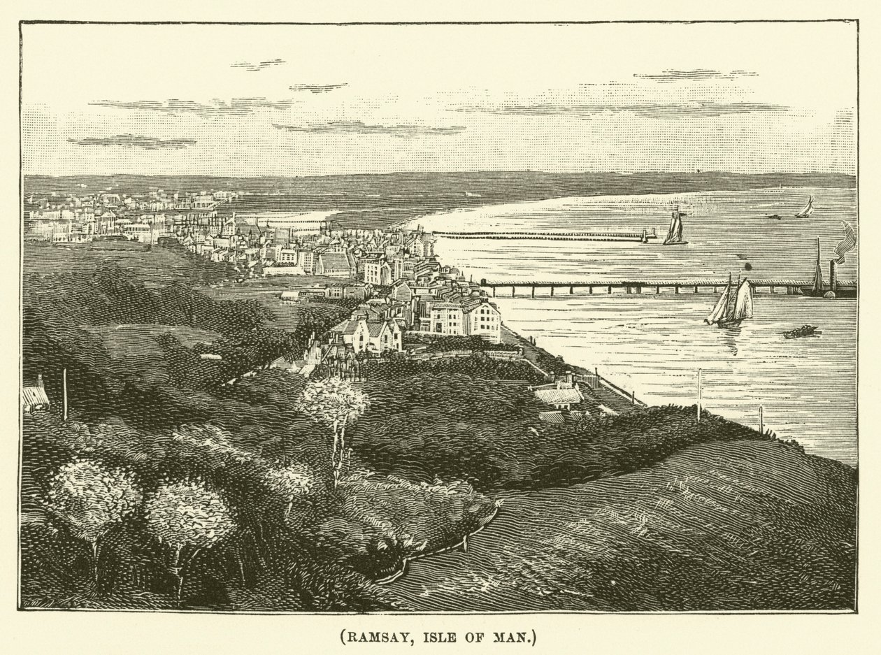Ramsay, Ilha de Man (gravura) de English School