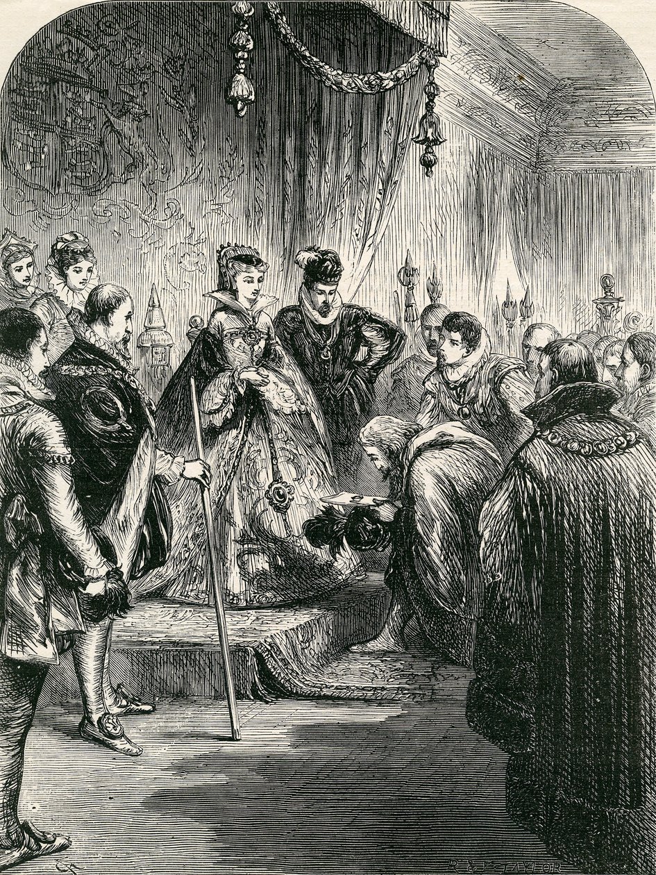 Recepção da Primeira Embaixada Russa na Inglaterra, 1865 de English School