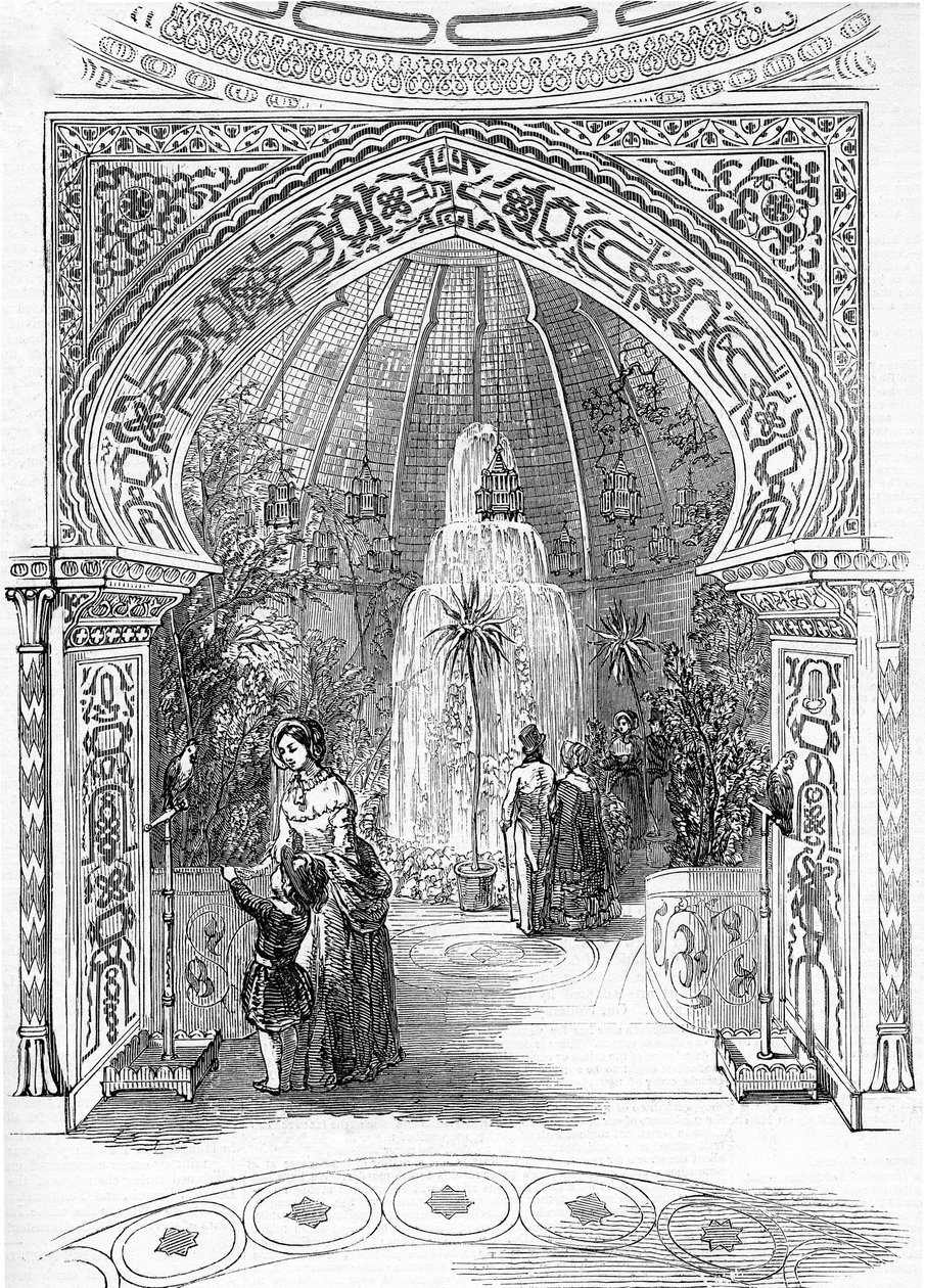 Reabertura do Coliseu, Regents Park: The Conservatory, 1845 de English School