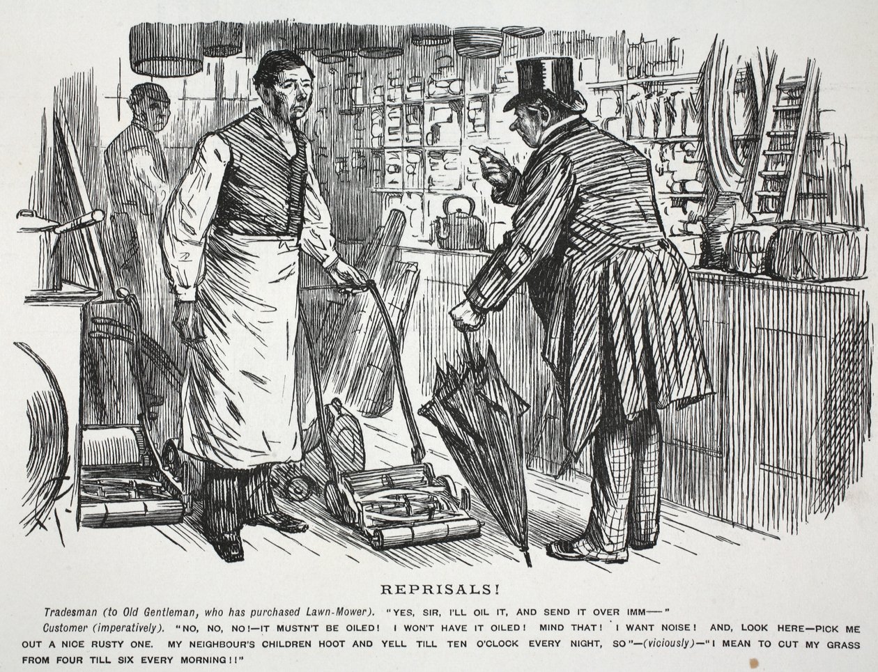 Represálises !, ilustração de Punch de English School