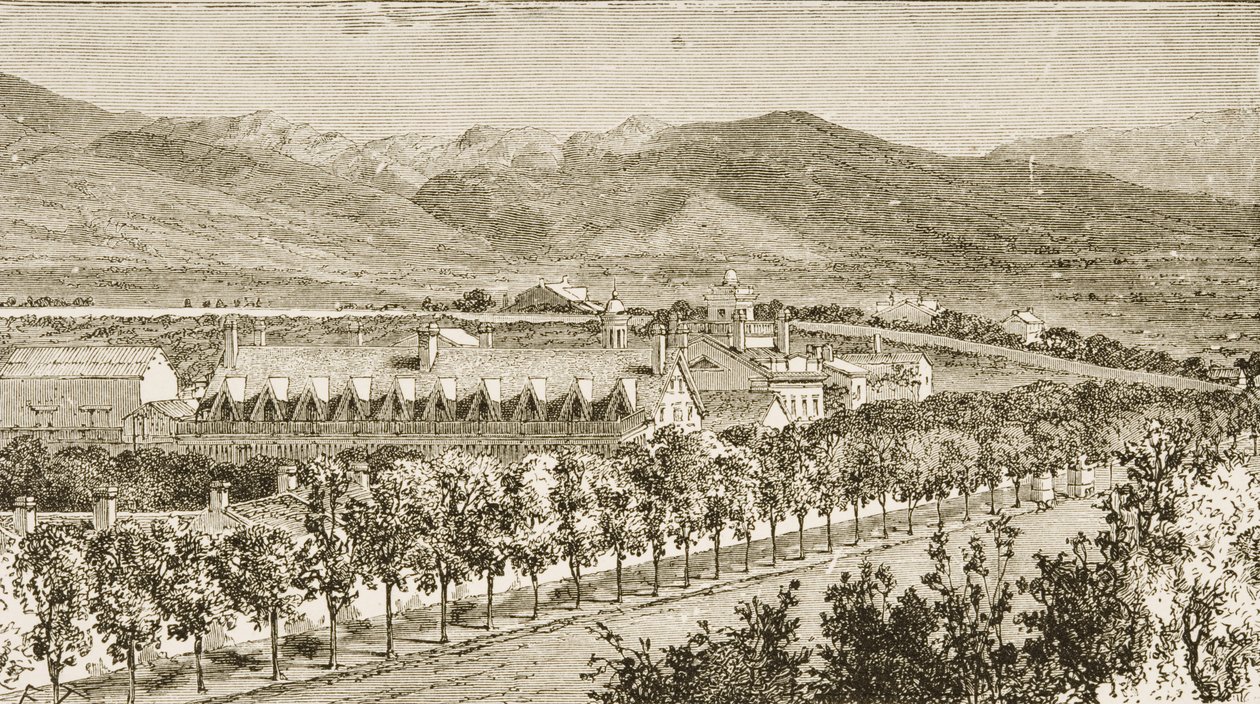Residência de Brigham Young (1801-77), segundo presidente da Igreja Mórmon, Salt Lake City, Utah, de &39;American Pictures&39;, publicado pela The Religious Tract Society, 1876 de English School