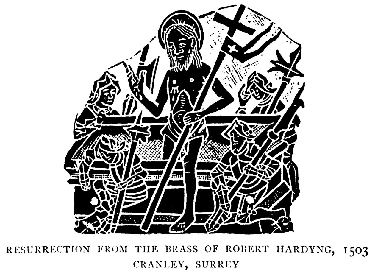 Ressurreição a partir do latão de Robert Hardyng de English School