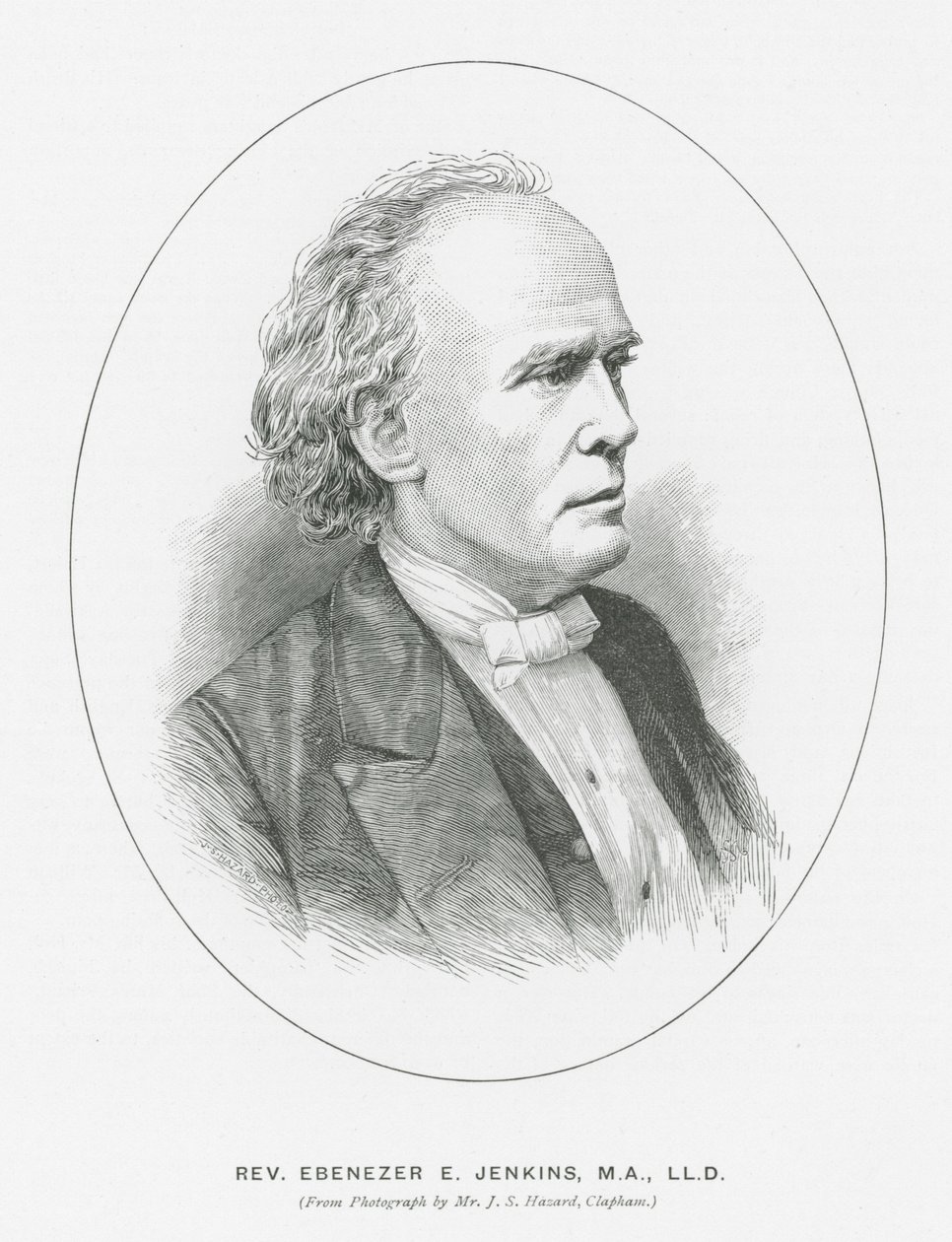 Reverendo Ebenezer E Jenkins (litografia) de English School