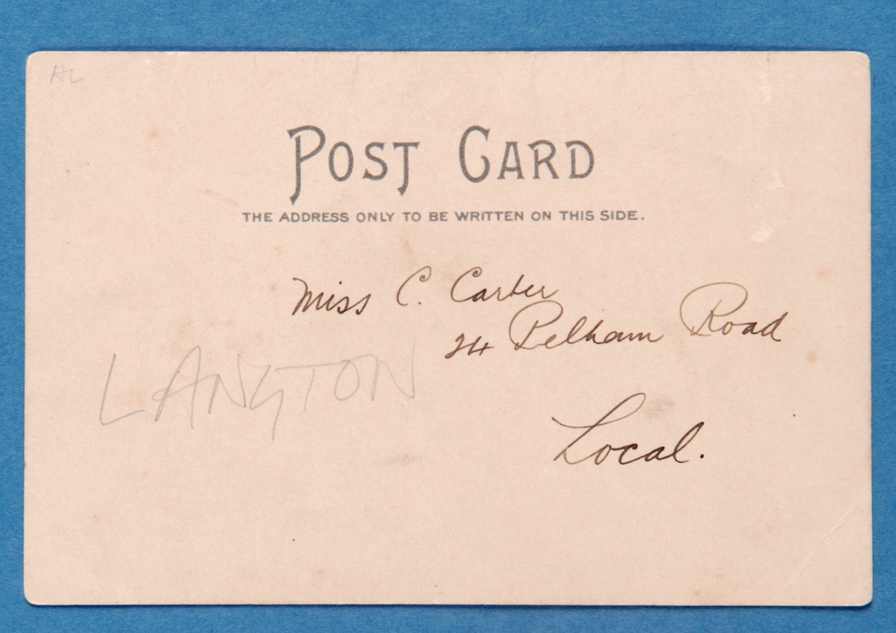 Verso de JE Doig (Sunderland) Salvando um cartão postal do Gol, (par de 315189) de English School