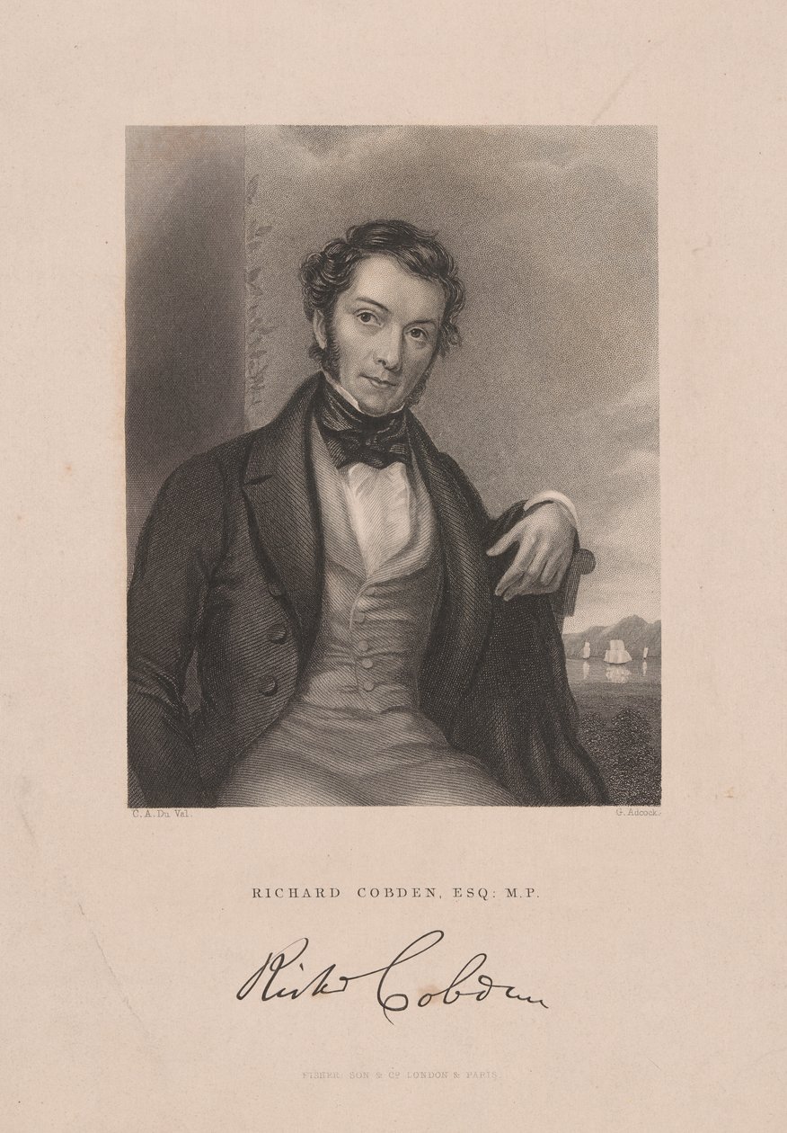 Richard Cobden, c.1843 (gravura) de English School