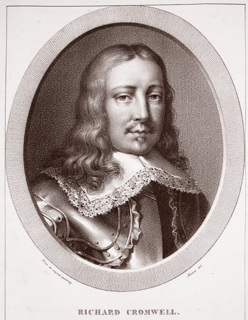 Richard Cromwell, atribuído a Maurin, gravado por de Langlume de English School