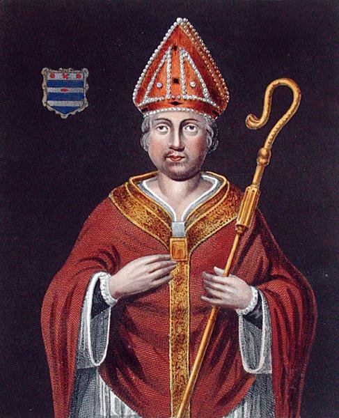 Richard Fleming (d.1431), depois de uma pintura na Galeria Bodleian (cor litho) de English School