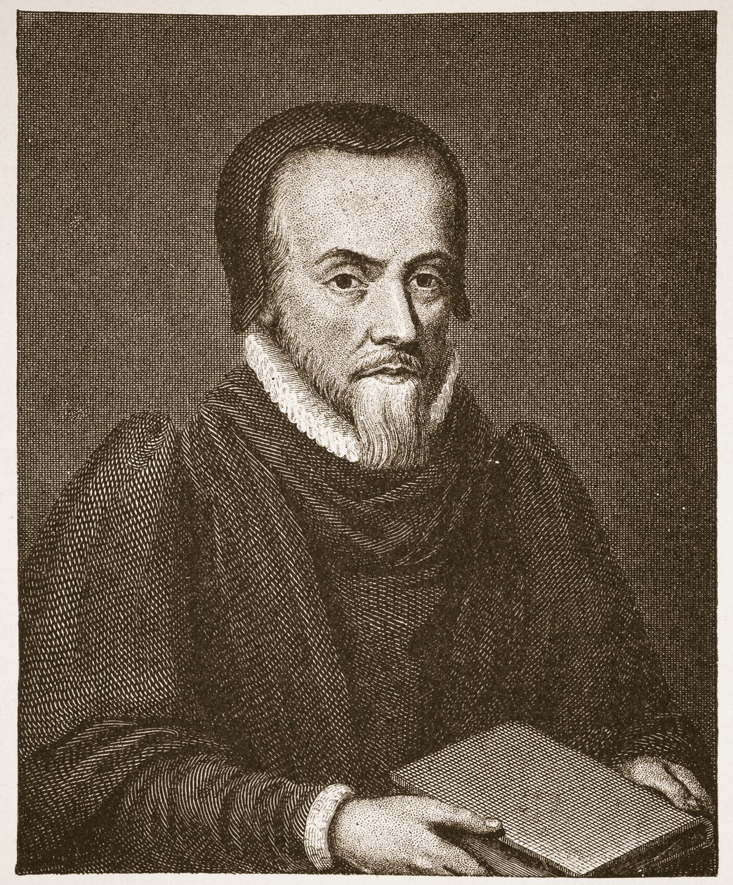 Richard Hooker, ilustração da igreja de Inglaterra: Uma história para os povos por HDM Spence-Jones, bar. c.1910 (foto sépia) de English School