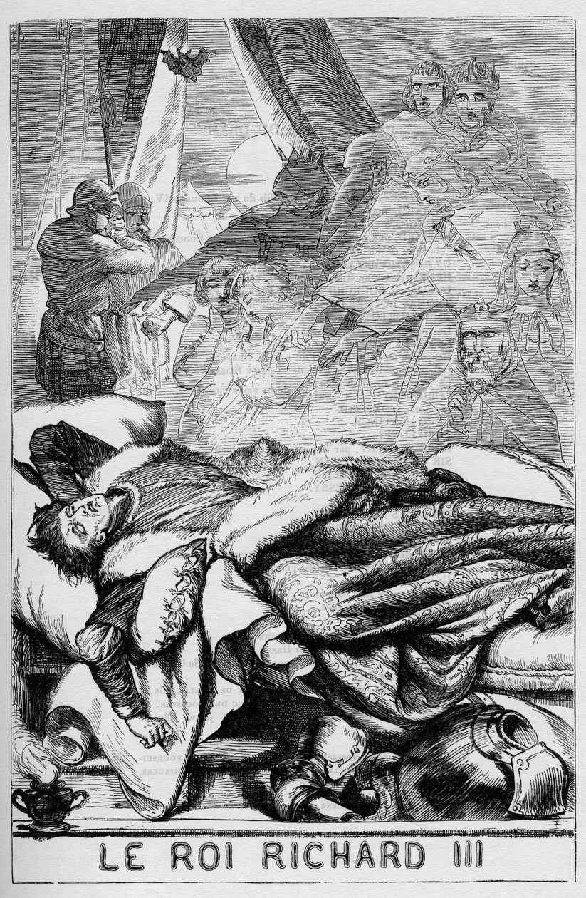 Richard III (The Life and Death of Richard the Third) - Ilustração em "Completes de William Shakespeare" 1866 - As ilustrações e a forma geral desta edição são emprestadas do Shakespeare ilustrado de Cassell, publicado em Londres. de English School