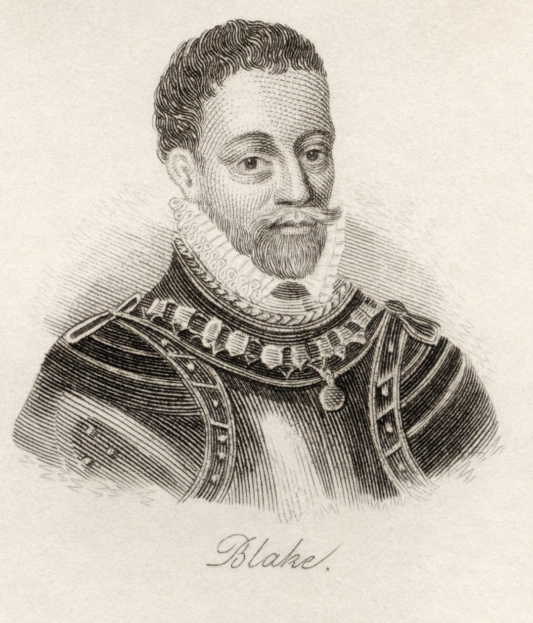 Robert Blake, do &39;Crabb&39;s Historical Dictionary&39;, publicado em 1825 de English School