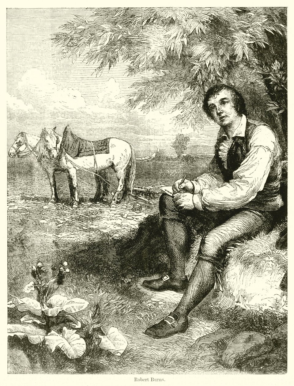 Robert Burns (gravura) de English School