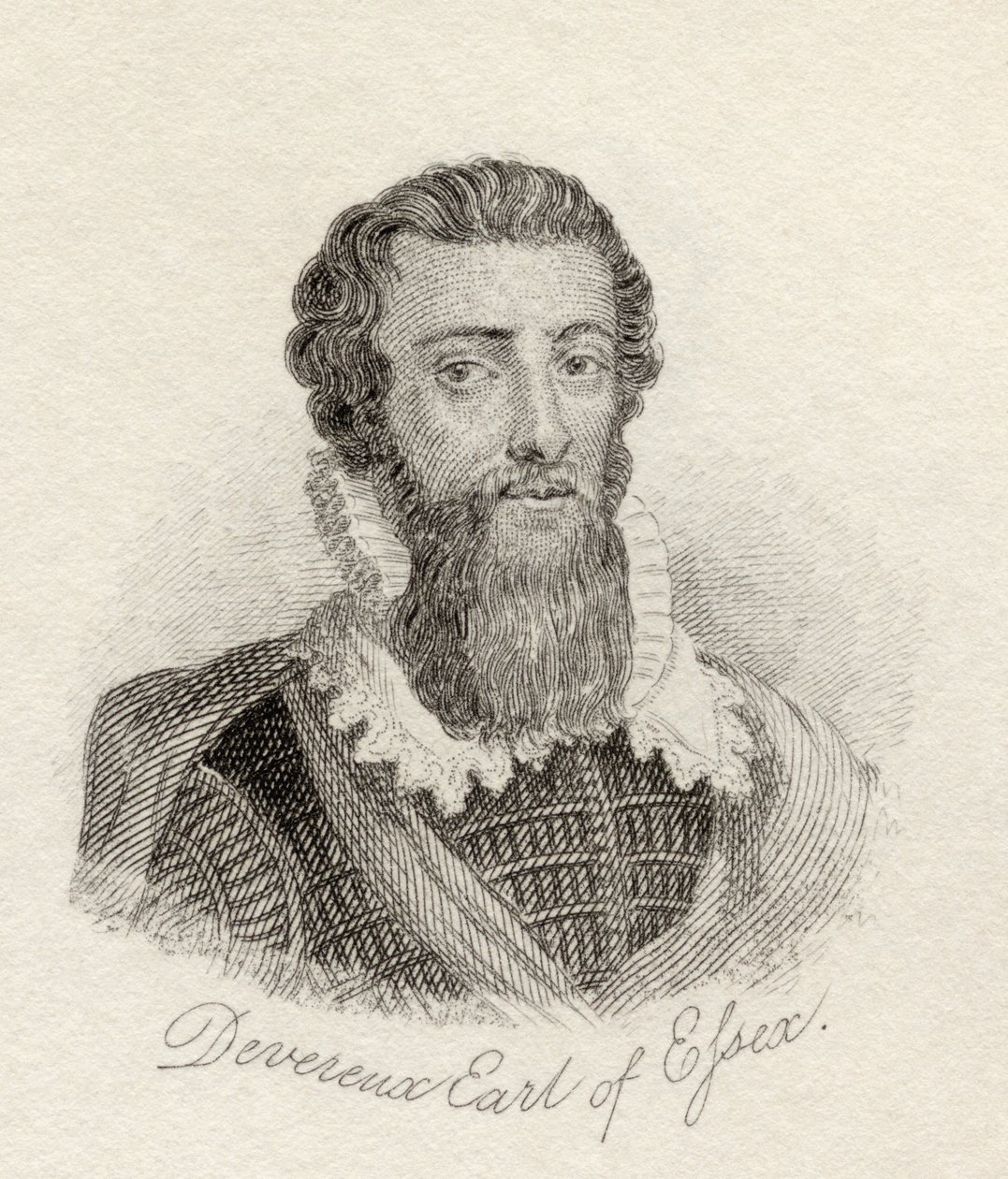 Robert Devereux, do &39;Crabb&39;s Historical Dictionary&39;, publicado em 1825 de English School