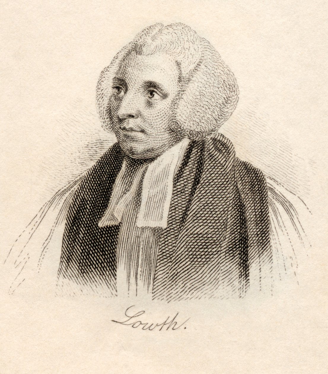 Robert Lowth, do &39;Crabb&39;s Historical Dictionary&39;, publicado em 1825 de English School