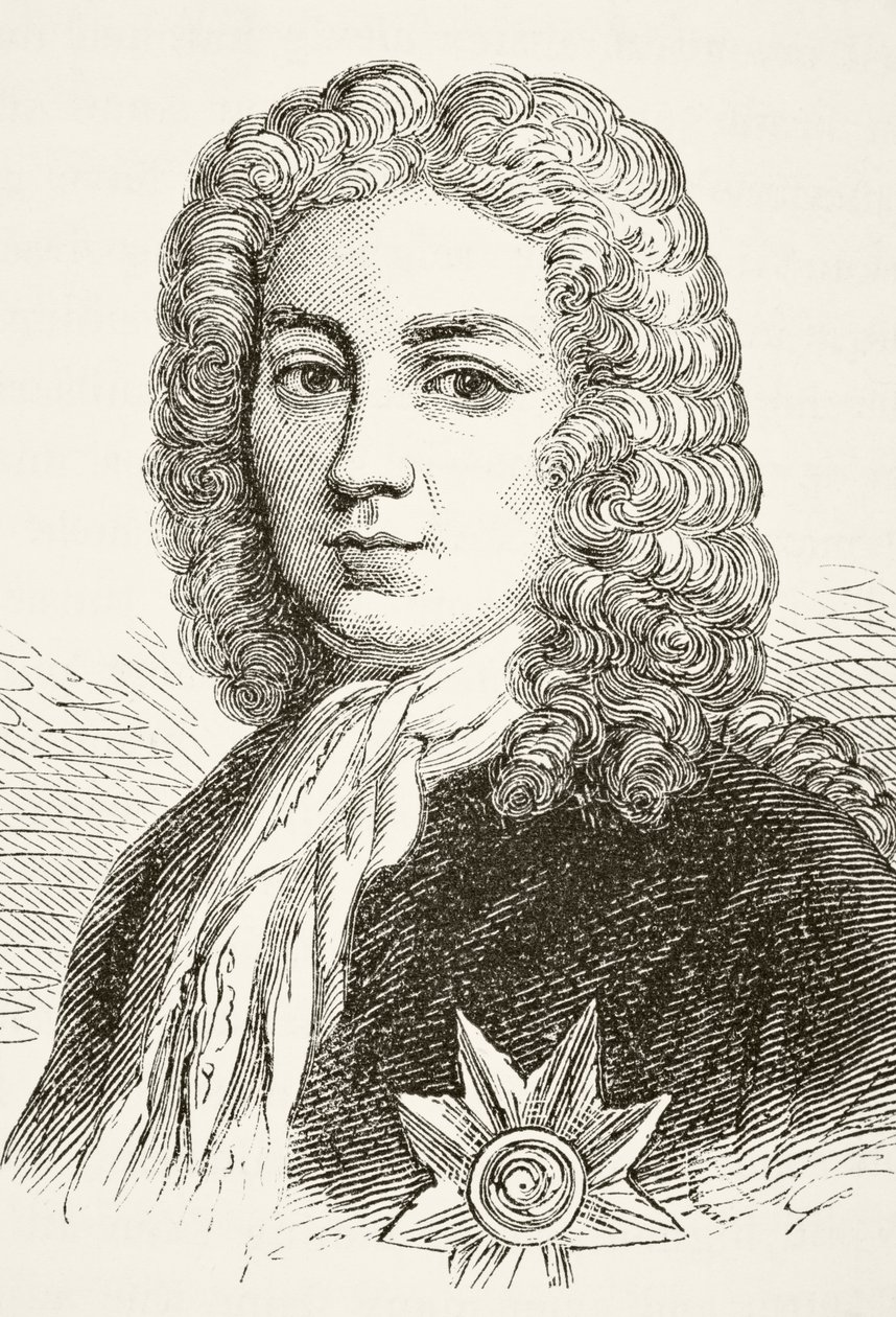 Robert Walpole, 1º Conde de Orford, de "A História Nacional e Doméstica da Inglaterra" por William Hickman Smith Aubrey (1858-1916) publicou Londres, c.1890 de English School