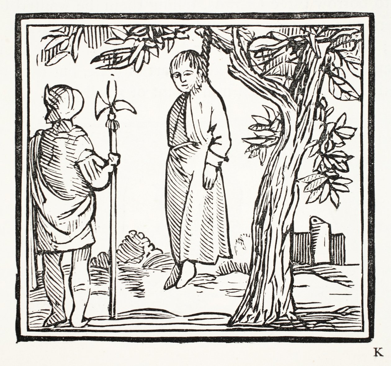 Robert se enforca, ilustração de Chap-books do século XVIII de John Ashton, pub. 1882 de English School