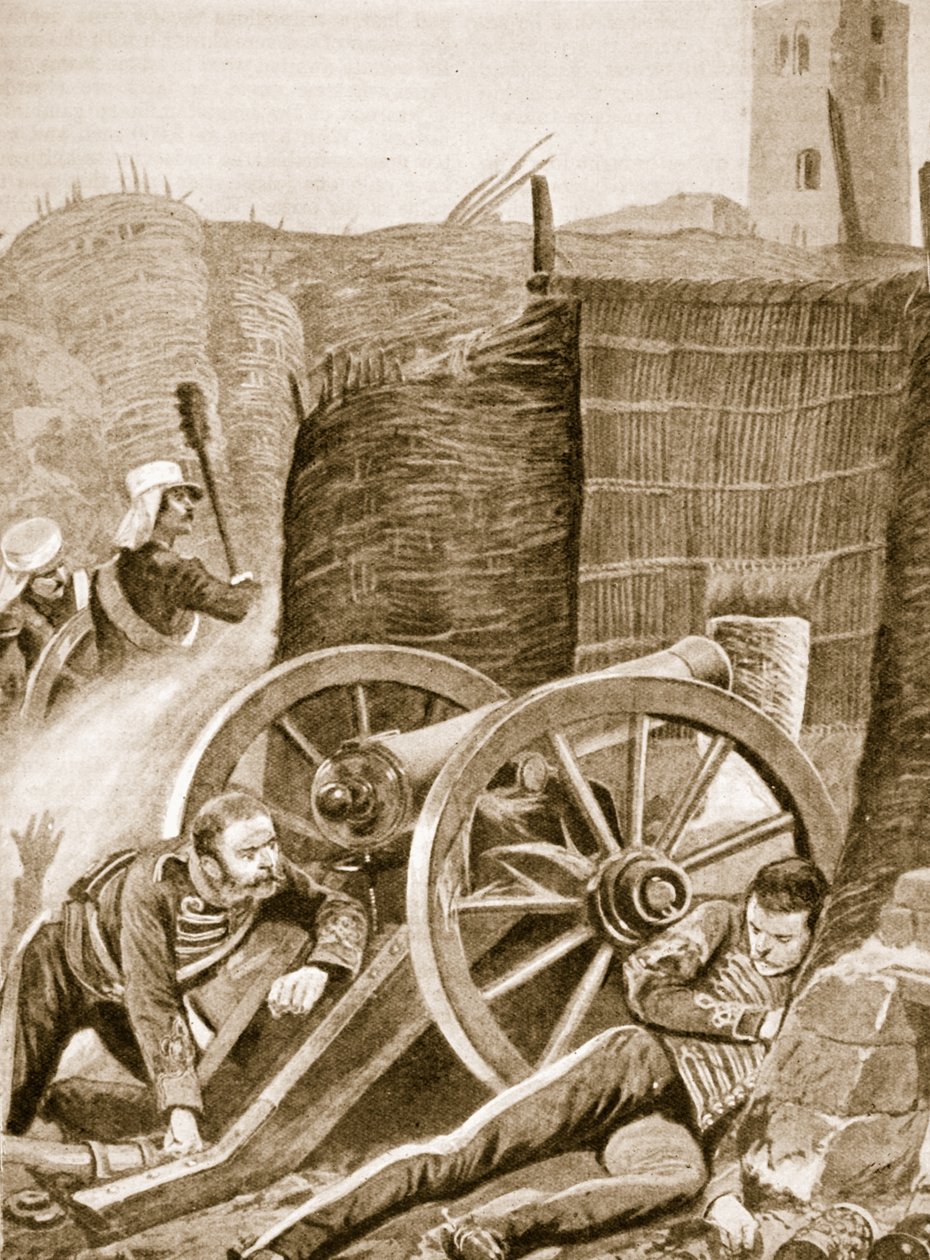 Roberts escape estreito no cerco de Delhi em setembro de 1857 de English School