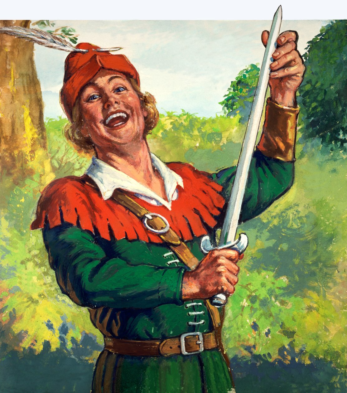 Robin dos Bosques (guache sobre papel) de English School