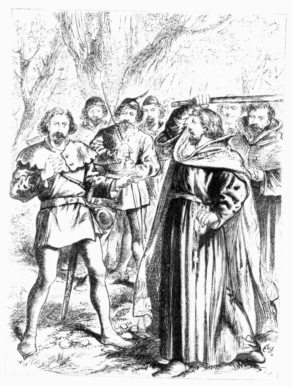Robin Hood e o rei Ricardo I (1157-99) de English School