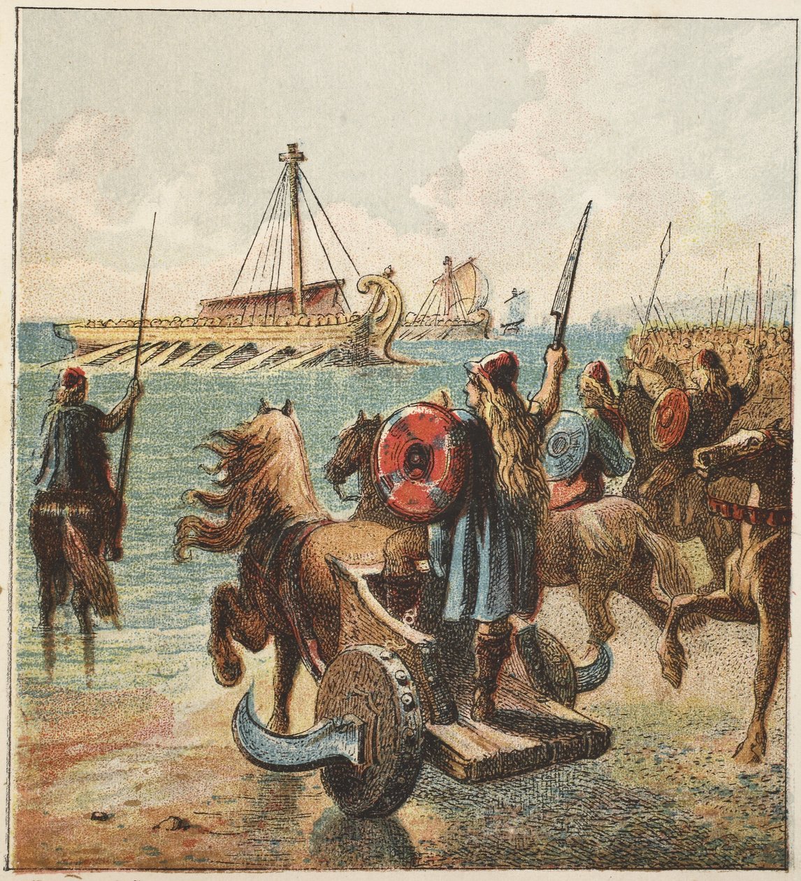 Os romanos conquistam a Bretanha, pub. 1890 de English School