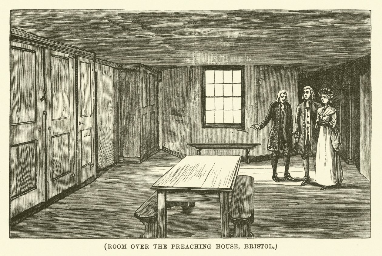 Sala sobre a casa de pregação, Bristol (gravura) de English School