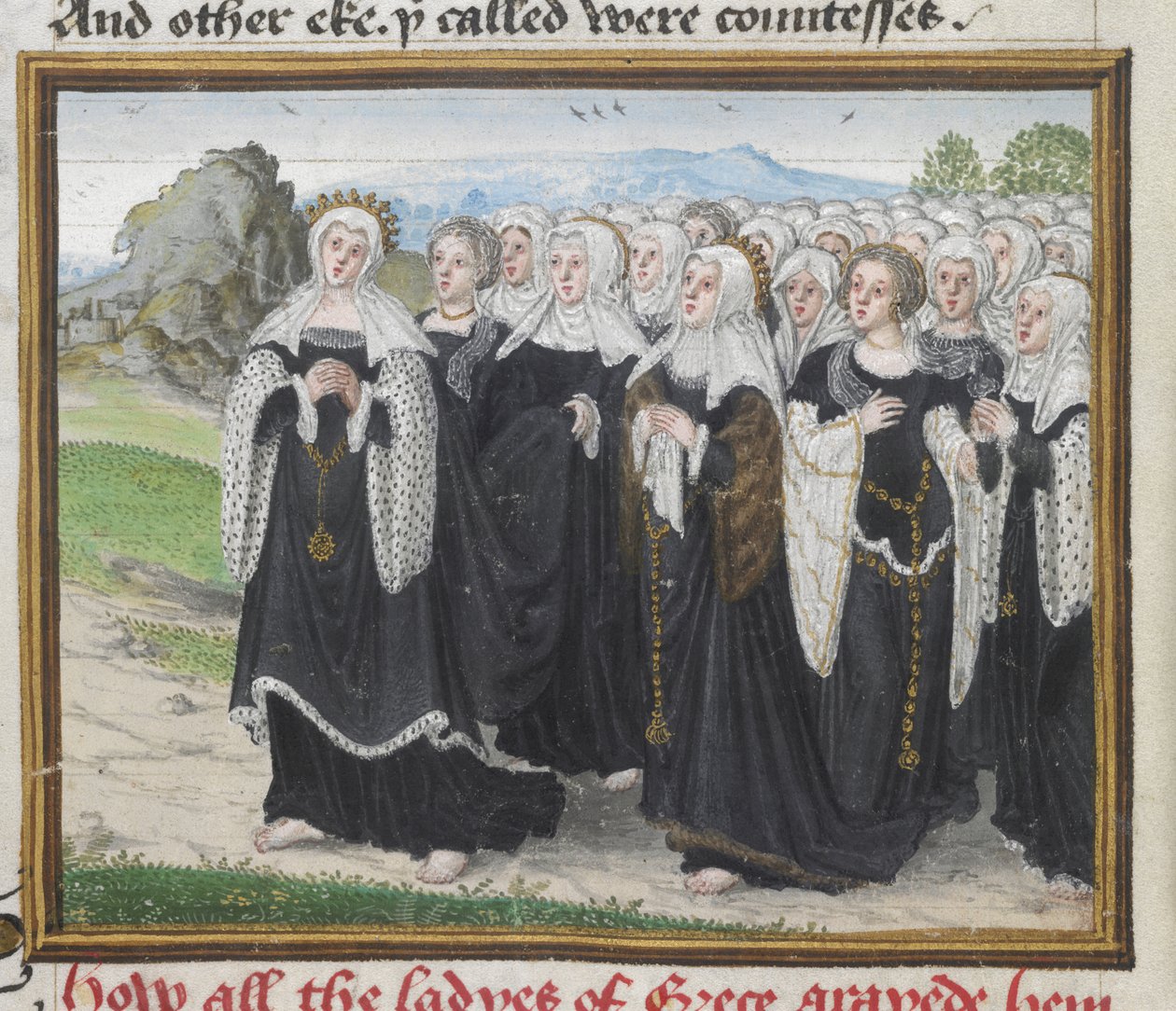 Roy 18 D II f.160 mulheres gregas a caminho de Tebas, do 