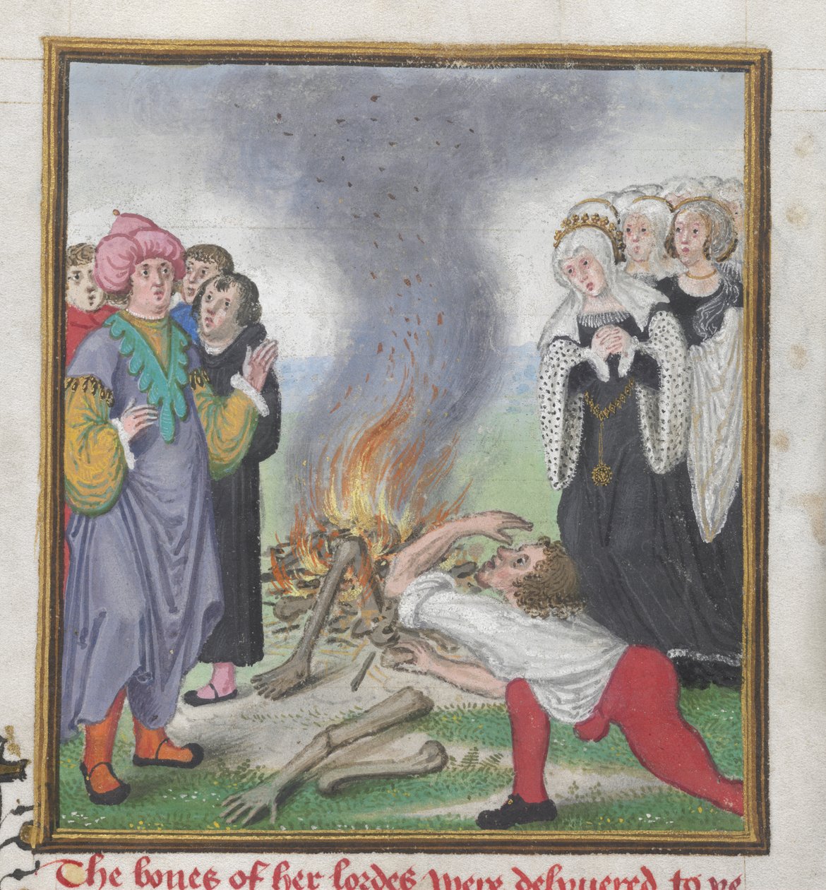 Roy 18 D II f.161 Teseu queimando os corpos dos atenienses mortos pelo rei Creonte de Tebas, do 