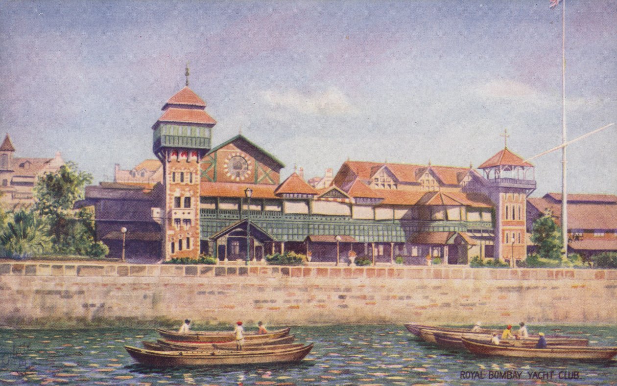 Royal Bombay Yacht Club (litografia a cores) de English School