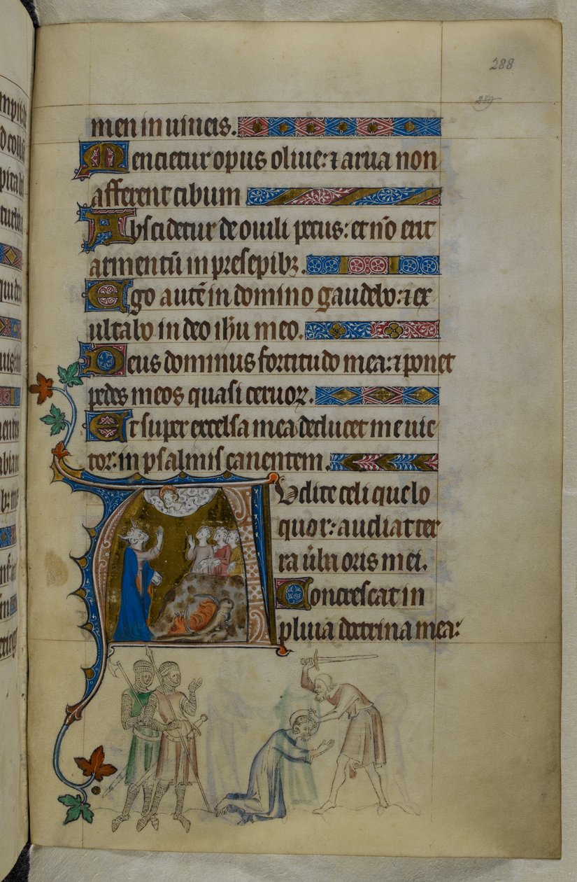 Royal MS 2 B VII f.288r, de The Queen Mary Psalter, c.1310-20 (vellum) de English School