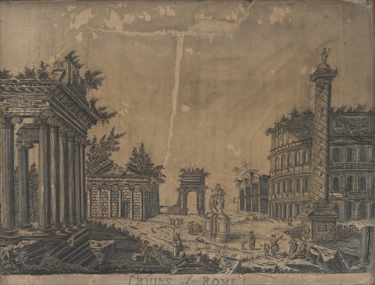 Ruínas de Roma, década de 1780 de English School