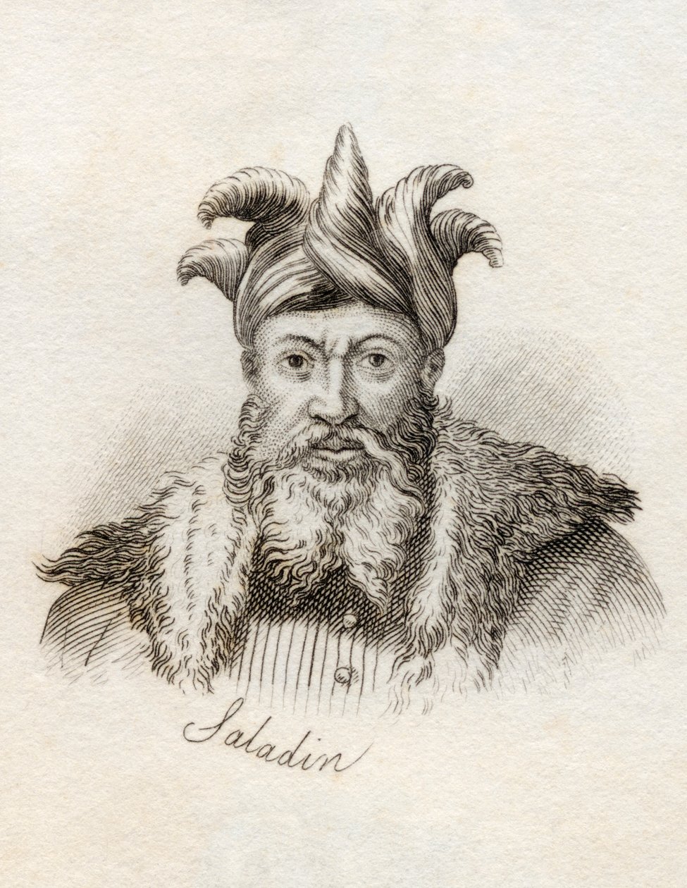 Saladino, do "Dicionário Histórico de Crabb", publicado em 1825 de English School