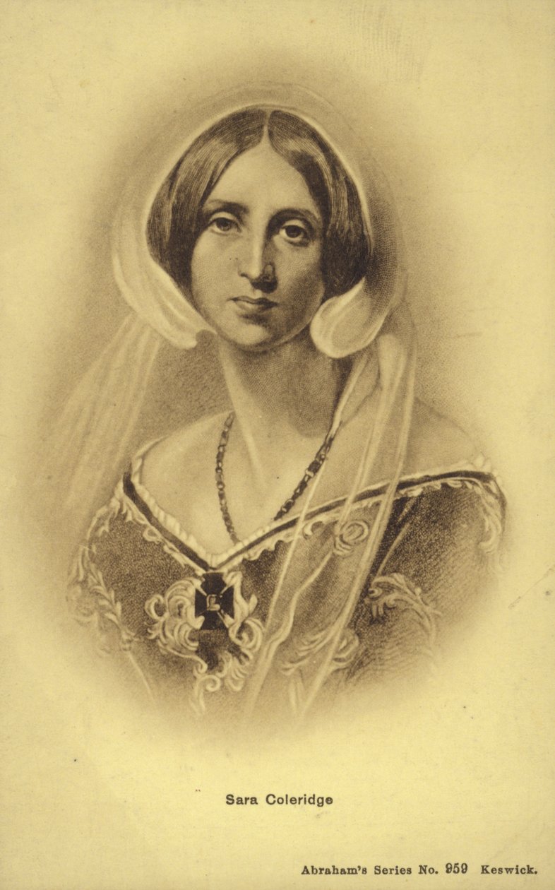 Sara Coleridge (1802-1852), escritora e tradutora inglesa (litografia) de English School