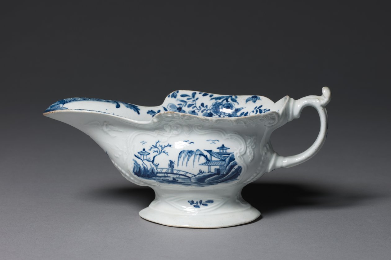 Barco de molho, possivelmente feito por Worcester Porcelain Factory ou Bristol Porcelain Factory, c.1752 de English School