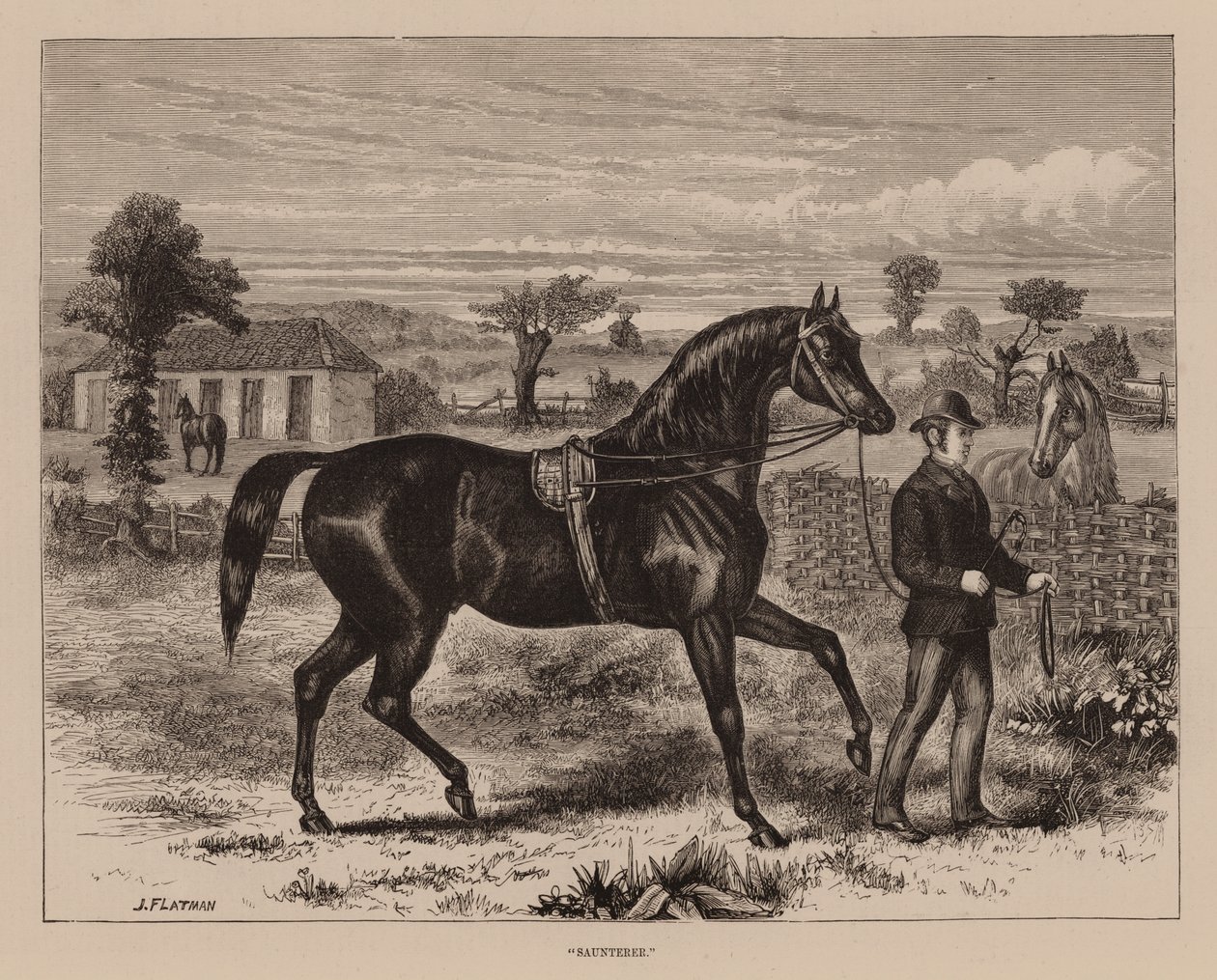 "Saunterer" (gravura) de English School