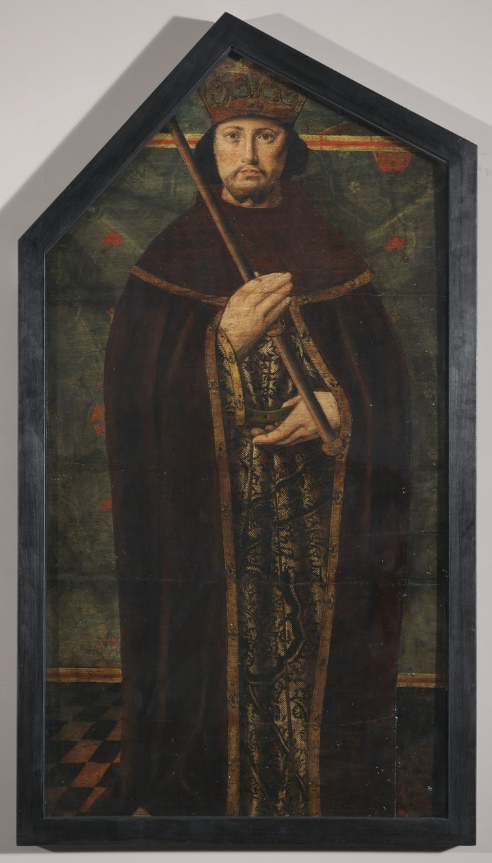 Saxon King, c.1515 (óleo sobre painéis de carvalho) de English School