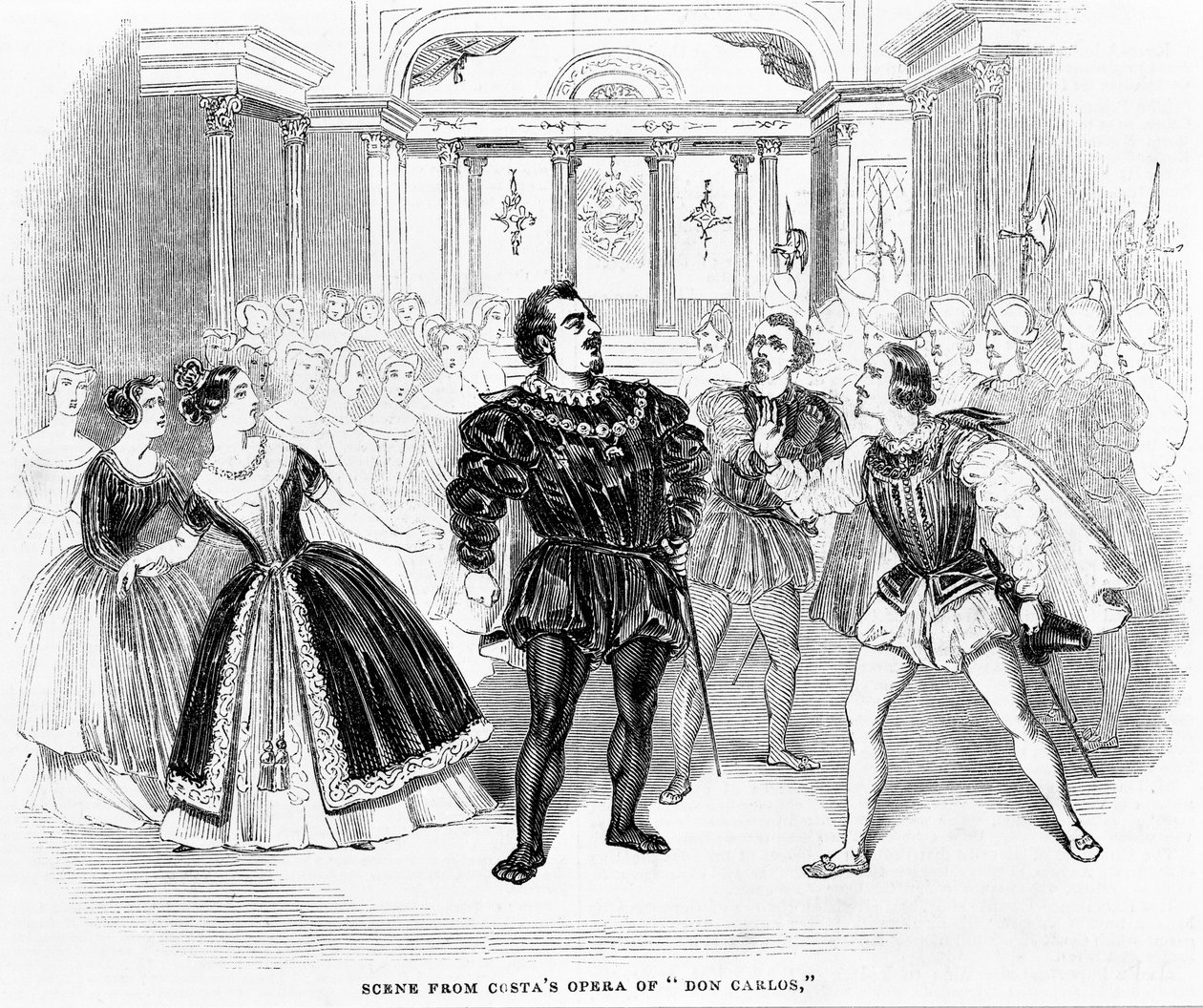 Cena, de, Costas, ópera, de, don, carlos, 1844 de English School