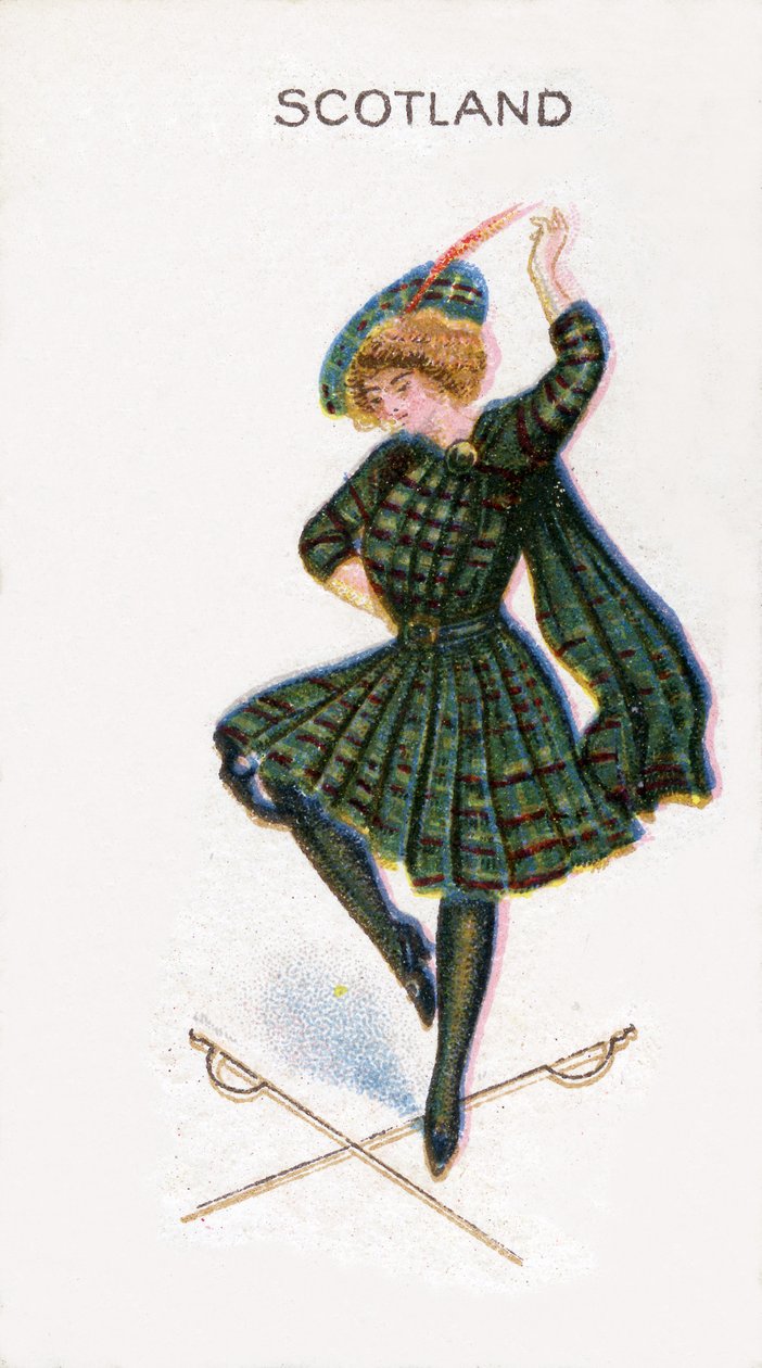 Escócia, cartão de cigarro, 1915 de English School